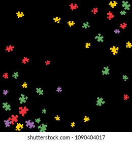 Confetti Background Pattern. Puzzle pieces and big ideas design, vector illustration graphic
