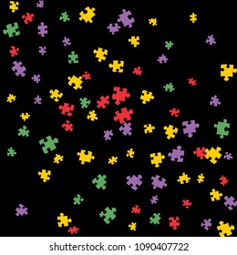 Confetti Background Pattern. Puzzle pieces and big ideas design, vector illustration graphic
