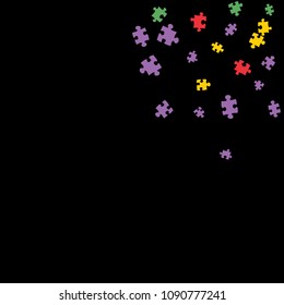 Confetti Background Pattern. Puzzle pieces and big ideas design, vector illustration graphic
