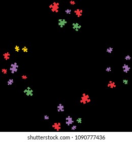 Confetti Background Pattern. Puzzle pieces and big ideas design, vector illustration graphic
