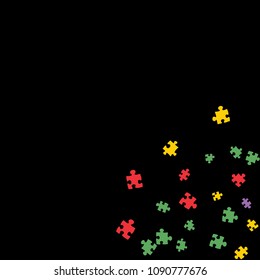 Confetti Background Pattern. Puzzle pieces and big ideas design, vector illustration graphic
