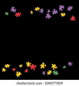 Confetti Background Pattern. Puzzle pieces and big ideas design, vector illustration graphic
