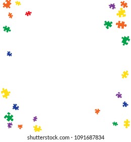 Confetti Background Pattern. Puzzle pieces and big ideas design, vector illustration graphic
