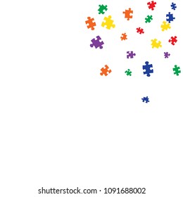 Confetti Background Pattern. Puzzle pieces and big ideas design, vector illustration graphic
