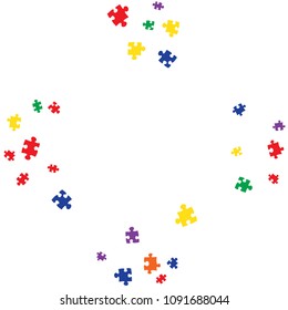 Confetti Background Pattern. Puzzle pieces and big ideas design, vector illustration graphic
