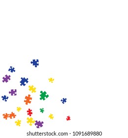 Confetti Background Pattern. Puzzle pieces and big ideas design, vector illustration graphic
