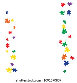 Confetti Background Pattern. Puzzle pieces and big ideas design, vector illustration graphic
