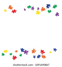 Confetti Background Pattern. Puzzle pieces and big ideas design, vector illustration graphic
