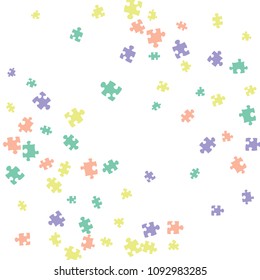 Confetti Background Pattern. Puzzle pieces and big ideas design, vector illustration graphic
