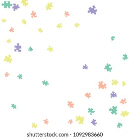 Confetti Background Pattern. Puzzle pieces and big ideas design, vector illustration graphic

