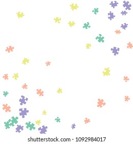 Confetti Background Pattern. Puzzle pieces and big ideas design, vector illustration graphic
