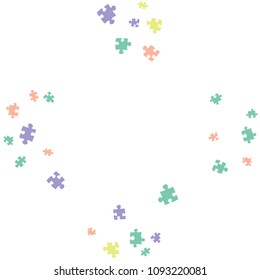 Confetti Background Pattern. Puzzle pieces and big ideas design, vector illustration graphic
