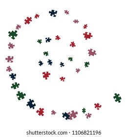 Confetti Background Pattern. Puzzle pieces and big ideas design, vector illustration graphic