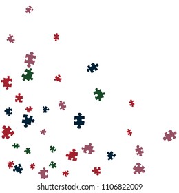 Confetti Background Pattern. Puzzle pieces and big ideas design, vector illustration graphic