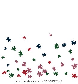 Confetti Background Pattern. Puzzle pieces and big ideas design, vector illustration graphic