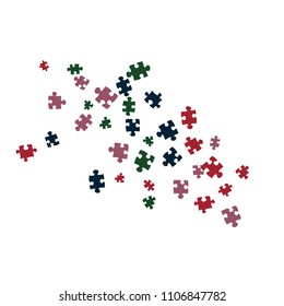 Confetti Background Pattern. Puzzle pieces and big ideas design, vector illustration graphic