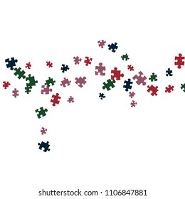 Confetti Background Pattern. Puzzle pieces and big ideas design, vector illustration graphic