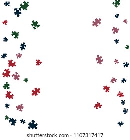 Confetti Background Pattern. Puzzle pieces and big ideas design, vector illustration graphic