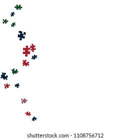 Confetti Background Pattern. Puzzle pieces and big ideas design, vector illustration graphic