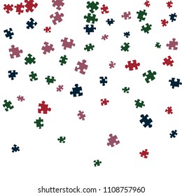 Confetti Background Pattern. Puzzle pieces and big ideas design, vector illustration graphic