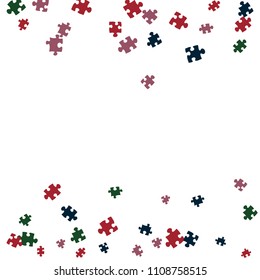 Confetti Background Pattern. Puzzle pieces and big ideas design, vector illustration graphic