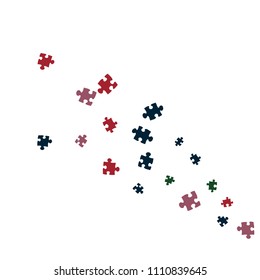 Confetti Background Pattern. Puzzle pieces and big ideas design, vector illustration graphic