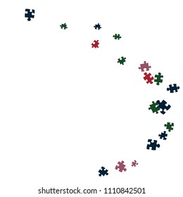 Confetti Background Pattern. Puzzle pieces and big ideas design, vector illustration graphic