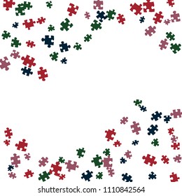 Confetti Background Pattern. Puzzle pieces and big ideas design, vector illustration graphic
