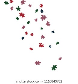 Confetti Background Pattern. Puzzle pieces and big ideas design, vector illustration graphic