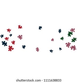 Confetti Background Pattern. Puzzle pieces and big ideas design, vector illustration graphic