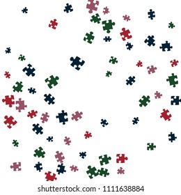 Confetti Background Pattern. Puzzle pieces and big ideas design, vector illustration graphic