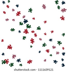 Confetti Background Pattern. Puzzle pieces and big ideas design, vector illustration graphic