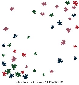 Confetti Background Pattern. Puzzle pieces and big ideas design, vector illustration graphic