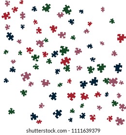 Confetti Background Pattern. Puzzle pieces and big ideas design, vector illustration graphic