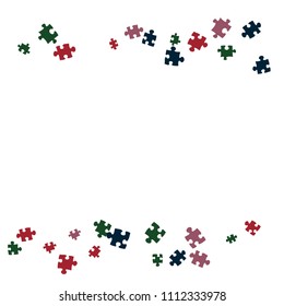 Confetti Background Pattern. Puzzle pieces and big ideas design, vector illustration graphic