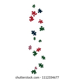 Confetti Background Pattern. Puzzle pieces and big ideas design, vector illustration graphic