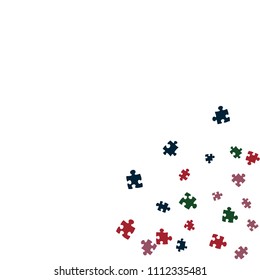 Confetti Background Pattern. Puzzle pieces and big ideas design, vector illustration graphic