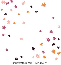 Confetti Background Pattern. Puzzle pieces and big ideas design, vector illustration graphic