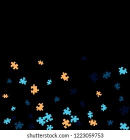 Confetti Background Pattern. Puzzle pieces and big ideas design, vector illustration graphic