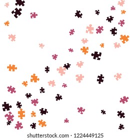 Confetti Background Pattern. Puzzle pieces and big ideas design, vector illustration graphic