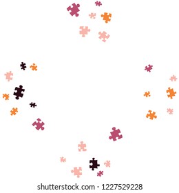Confetti Background Pattern. Puzzle pieces and big ideas design, vector illustration graphic