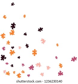 Confetti Background Pattern. Puzzle pieces and big ideas design, vector illustration graphic