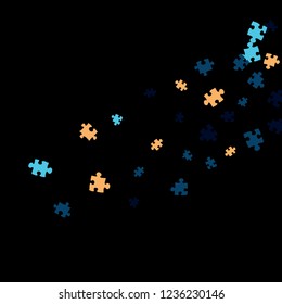 Confetti Background Pattern. Puzzle pieces and big ideas design, vector illustration graphic