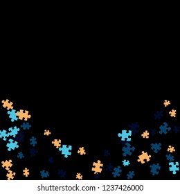 Confetti Background Pattern. Puzzle pieces and big ideas design, vector illustration graphic