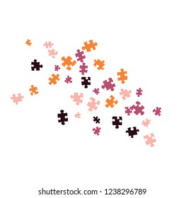 Confetti Background Pattern. Puzzle pieces and big ideas design, vector illustration graphic