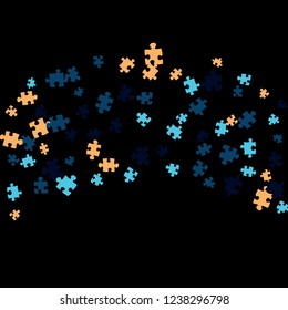 Confetti Background Pattern. Puzzle pieces and big ideas design, vector illustration graphic