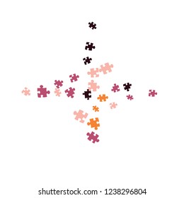 Confetti Background Pattern. Puzzle pieces and big ideas design, vector illustration graphic