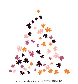 Confetti Background Pattern. Puzzle pieces and big ideas design, vector illustration graphic
