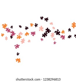 Confetti Background Pattern. Puzzle pieces and big ideas design, vector illustration graphic