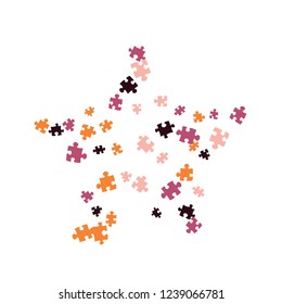 Confetti Background Pattern. Puzzle pieces and big ideas design, vector illustration graphic